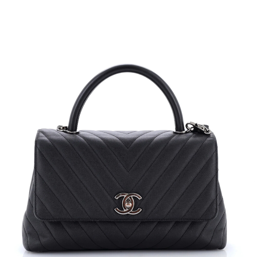 Chanel Coco Top Handle Bag Chevron #336740C50B